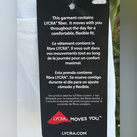 LuLaRoe Crisp White Denim Stretch Distressed Raw Hem Skinny Jeans Size 36 - Picture 7 of 9